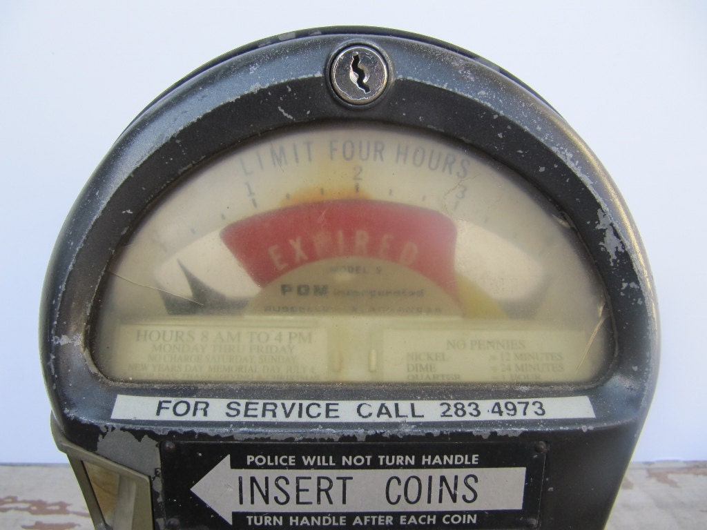 Industrial Urban Decor Metal Parking Meter, Great Guy Gift