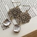 Lace Filigree Earrings Rhinestone Earrings Vintage Rhinestone Jewelry Rustic Antique Brass Bridal Earrings - Anya