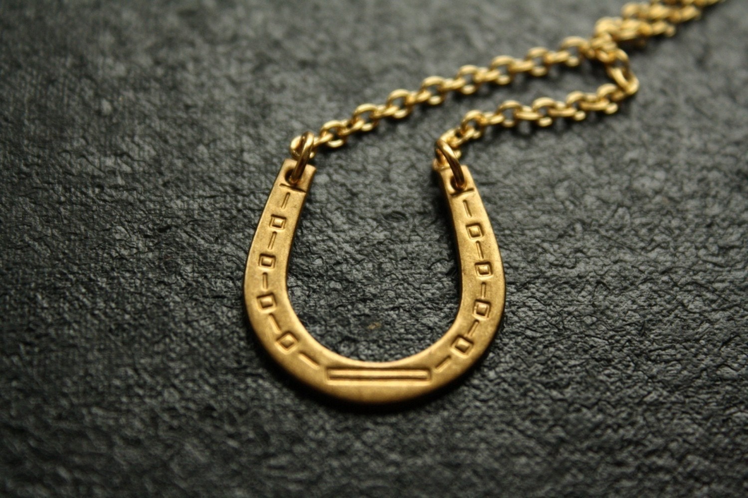 The Horseshoe Necklace, Vintage Gold Pendant, Western Jewelry, Simple Jewellery, Good Luck, Lucky Horse Shoe