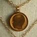 Son and Daughter Pendant Necklace, Personalized Mother's Day Gift, Gold Layered Chains Duo, Simple Silhouette Charms