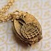 Vintage Unicorn Locket Necklace, Oval Pendant, Fairytale Horse, Long Gold Chain, Corday Perfume, Ornate Jewellery, Jewelry