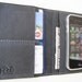The World In Your Pocket 3. Personalized iPhone 4, Passport, Card Case & Wallet in Vintage Caracter, Gray Calfskin