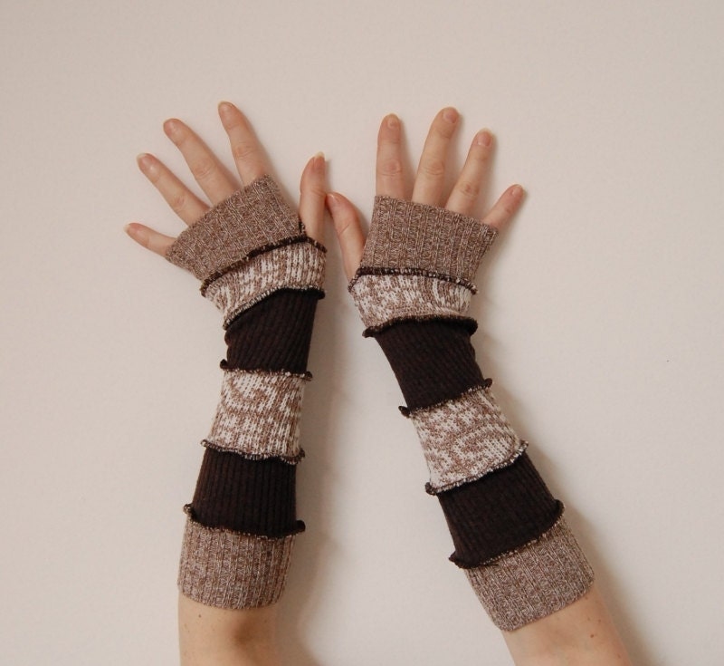 Arm Warmers Made From Upcycled Sweaters Man Teens Eco Friendly Funky Style Winter Fashion Upcycled Clothing