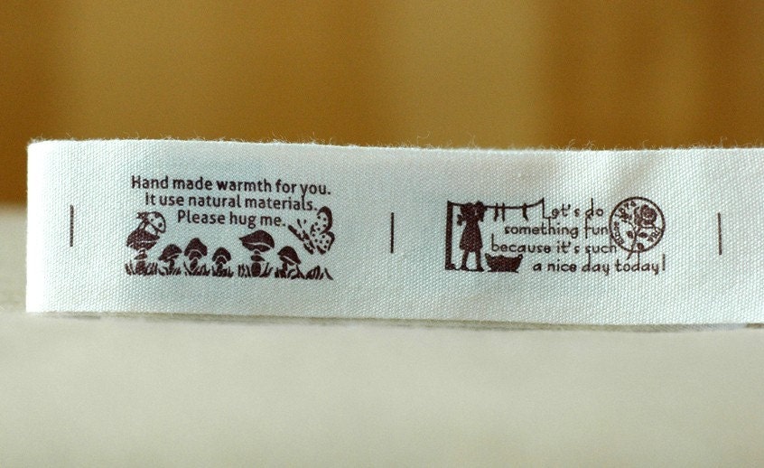 Silhouette Cotton Fabric Tape or Label