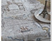 Cotton Linen Fabric Navigation Maps and Sailing Ships - One Fat Quarter on Etsy