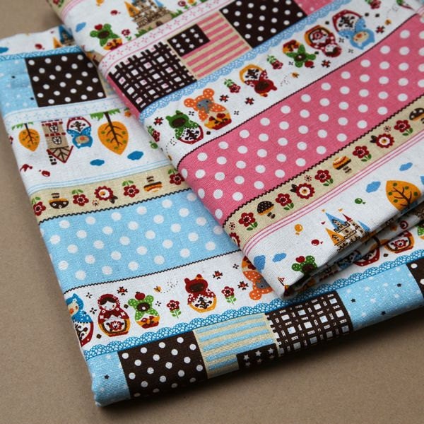 Cotton Linen Fabric Matryoshka - One Fat Quarter on Etsy