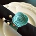 Napkin Rings Set of 4 - Flower with Branch/Color of Your Choice
