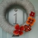 Yarn Wreath Felt Handmade Door Decoration - Pretty Petals 12in