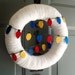 Yarn Wreath Felt Handmade Holiday Door - Light It UpChristmas 12in