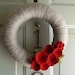 Yarn Wreath Felt Handmade Door Decoration - Classic Romance 12in