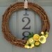 Grapevine Wreath Felt Handmade Door Wall Decoration - Greenbeans 12in