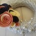 Yarn Wreath Felt Handmade Door Decoration - Pearly 8in