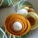 Yarn Wreath Felt Handmade Door Decoration - Citrus 8in