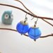 Cobalt Blue Blown Glass Earrings