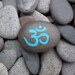 Om Blue Rock Art Print 8 x 10 (Aum)