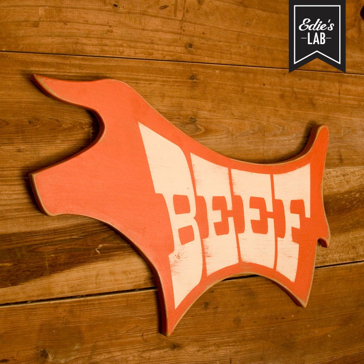 Eat Animal Beef Wood Sign SHOW SAMPLE Wholesale Price