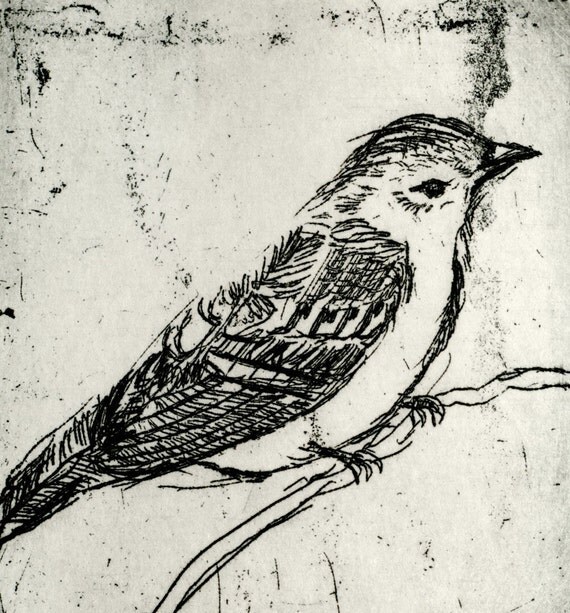 Bird Decor Little Yellow Bird Art Print by LittleBeanPrints