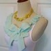Special Listing Embellished Tank Top with Mint Green Sea Foam Ruffle and Bow