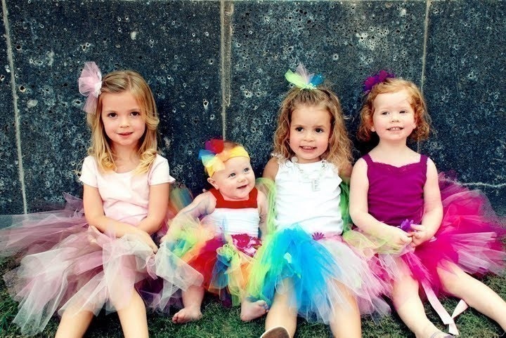 Tutu, Rainbow Sherbet, Newborn- 6 years, birthday, photo prop,ballet, Halloween costume, Costumes