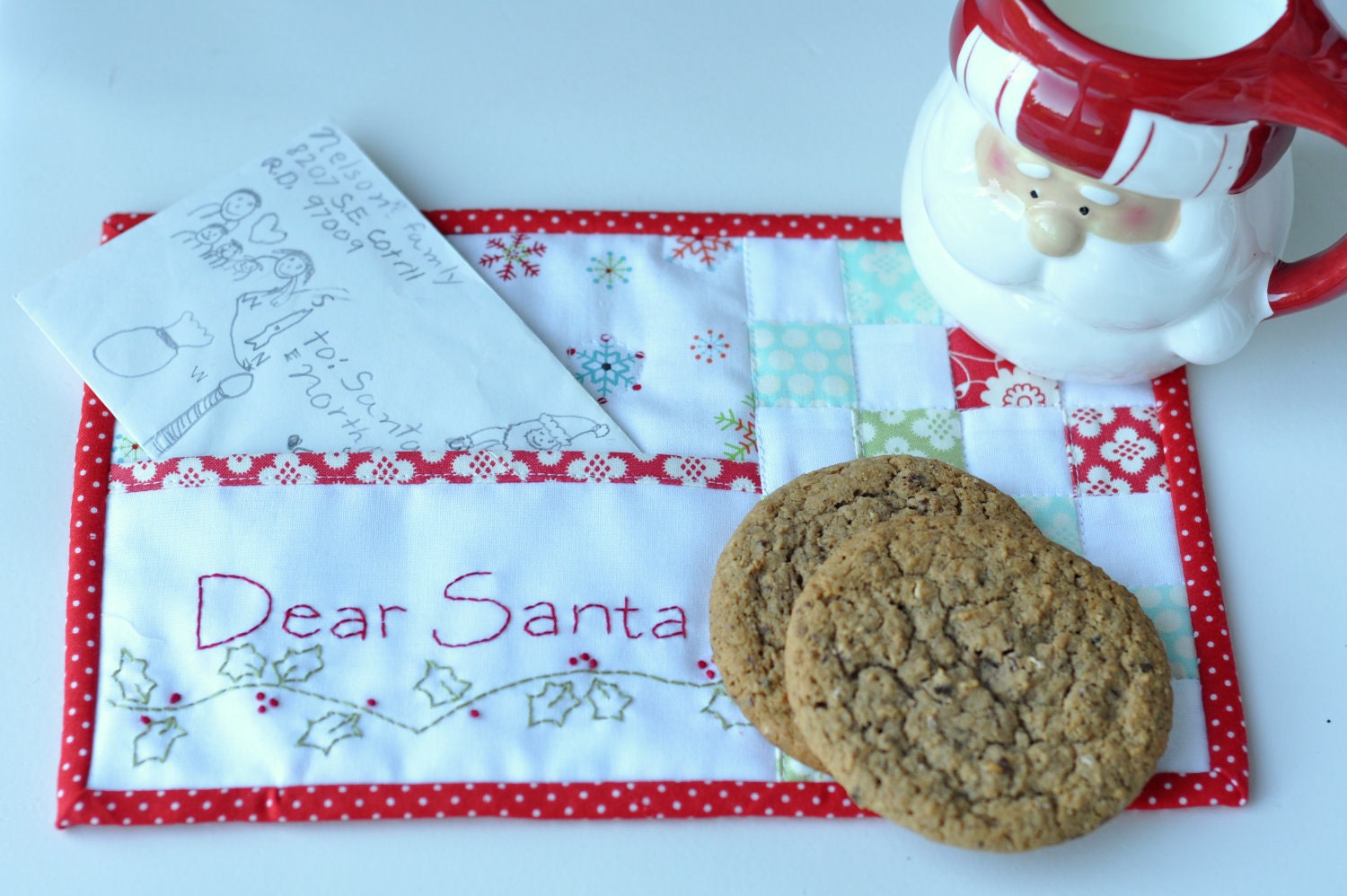 Mug Rug Pattern - Dear Santa - PDF