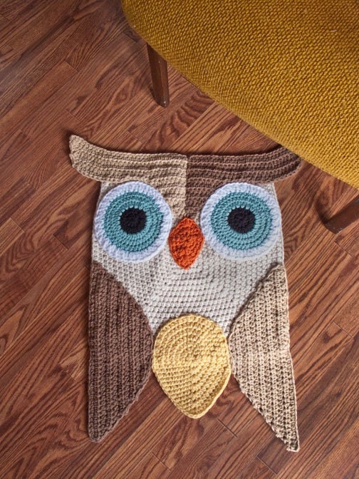 Crochet Owl Rug