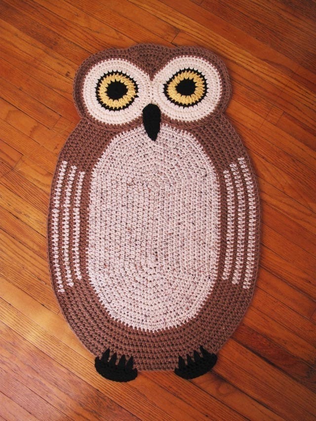 CROCHET OWL RUG