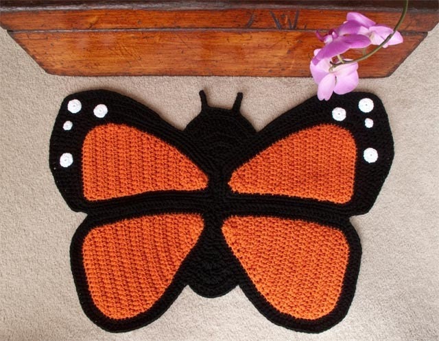 CROCHET BUTTERFLY RUG
