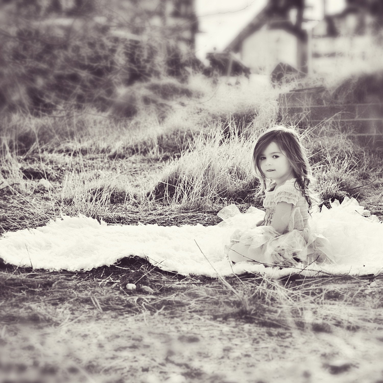 Posh Shabby Chic Cream Rose Tutu