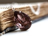 Amethyst Necklace. Vintage Amethyst Jewel Necklace. February Birthstone. Purple Jewel Necklace. Royal