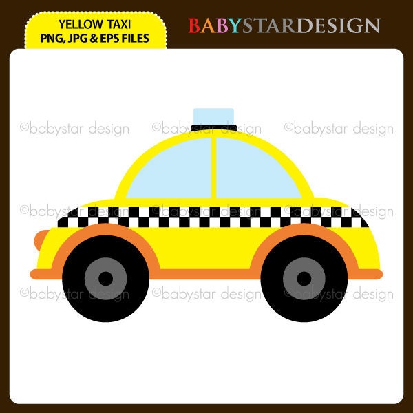 yellow taxi clipart - photo #31