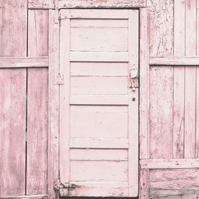Pink Door - 8x8 Fine Art Photograph - Home Decor Pastel Rustic Wall Art - aylorelai Pink Door - 8x8 Fine Art Photograph - Home Decor Pastel Rustic Wall Art - aylorelai