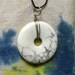 White Donut Pendant Necklace