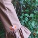 Cocoa women's linen ruffle capri pants