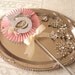 Birthday Ballerina. Hand Crafted Cake Topper, Birthday Wand, in Pink and Silver