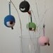 Monster eyeball keychain upcycled plush repurposed sweaters
