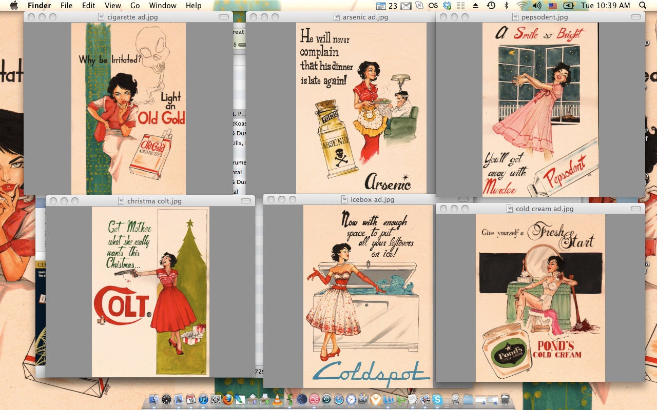 Vintage Ad Parodies - six prints featuring original artwork by Joëlle Jones