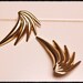 Vintage wings gold toned post earrings