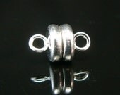 7 x 6 mm SUPER STRONG silver plated magnetic clasps, 6 clasps