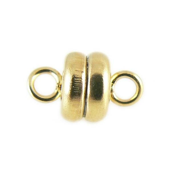7 x 6 mm SUPER STRONG gold plated magnetic clasps, 6 clasps