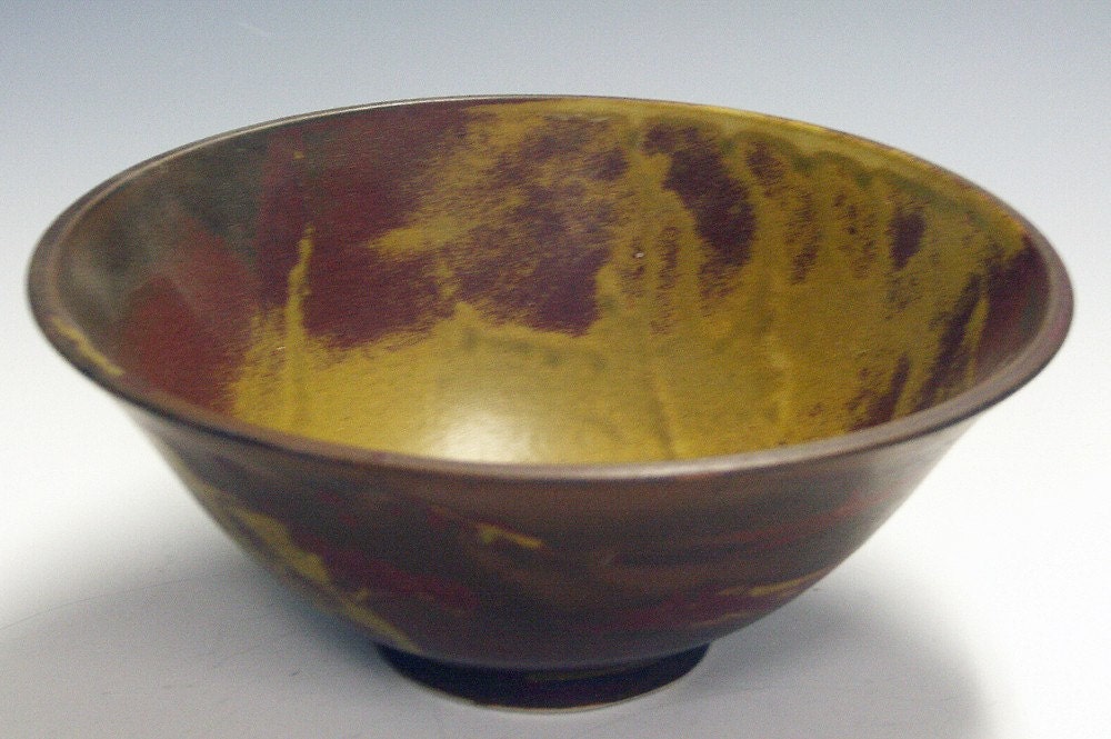 porcelain potteryceramic bowl - rich Iron glaze