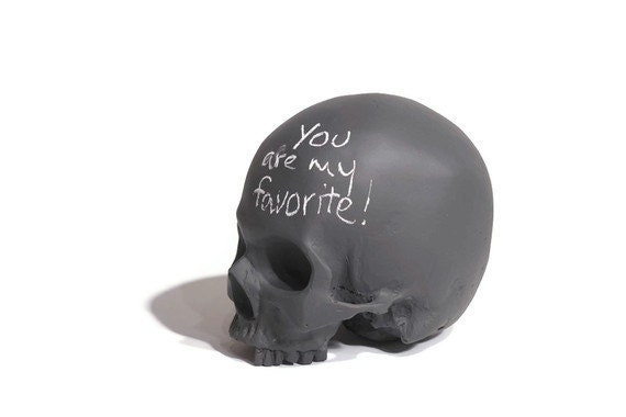 chalkboard skull
