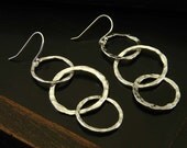 Three Ring Circus Fine Silver Earrings