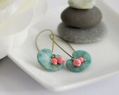Lily pad earrings