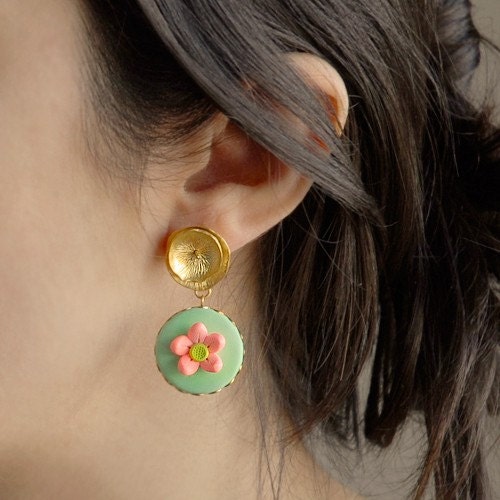 Lotus pond earrings