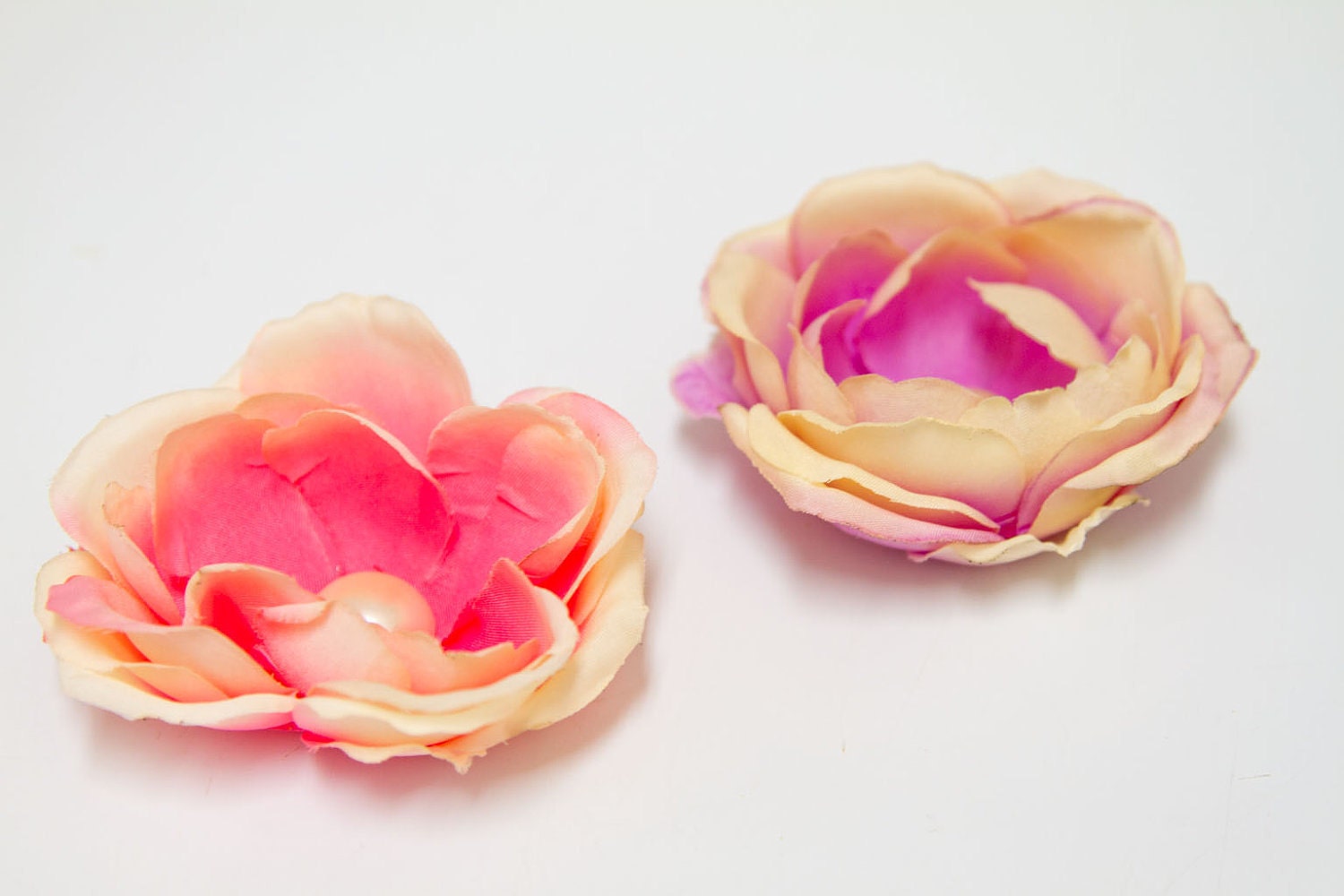 Small Vintage Looking ROSE Hair Clip in Lavender or Pink