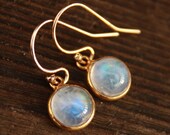 Petite Rainbow Moonstone Earrings - 14KT gold fill