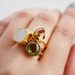 Citrine Ring - Round Shape - Gold Plated Ring