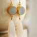 Soft Blue and White Agate Druzy Earrings - Geode Earrings - Dreamy, Something Blue