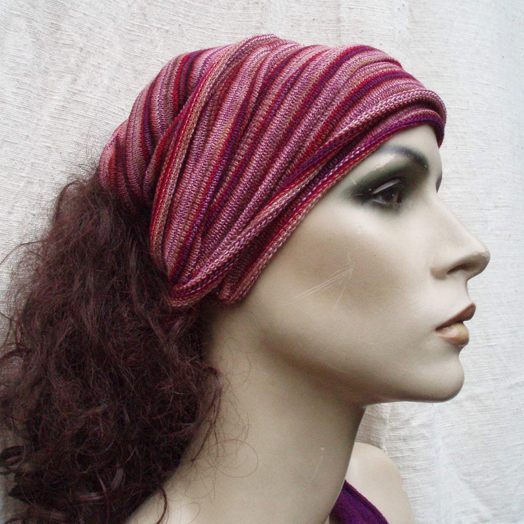 Headwrap Honeysuckle pinks Summer weight maxi size