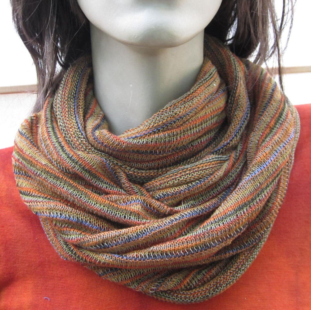 Infinity Loop hood cowl wrap cape Blueberry gold Cinnamon